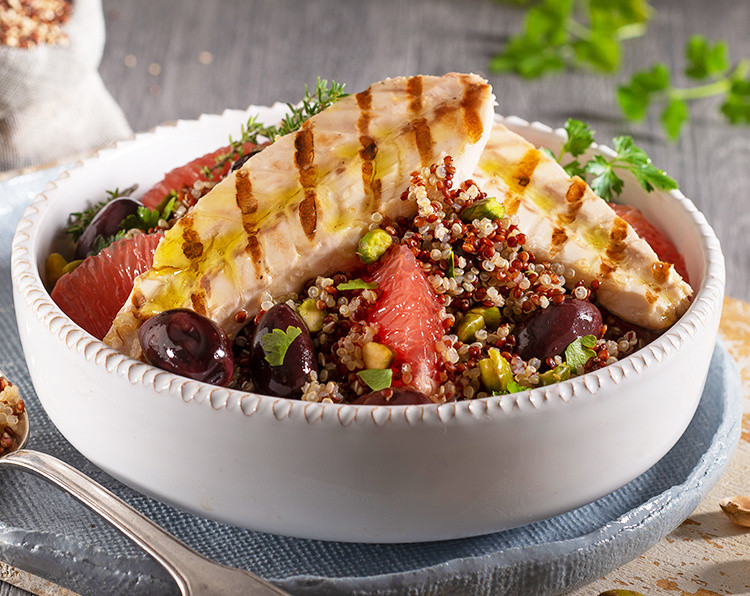 Ricetta dell'insalata di sgombro, quinoa e pompelmo