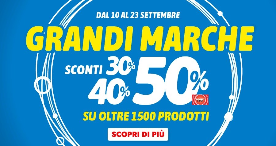 GRANDI MARCHE SCONTI 504030% IN BC