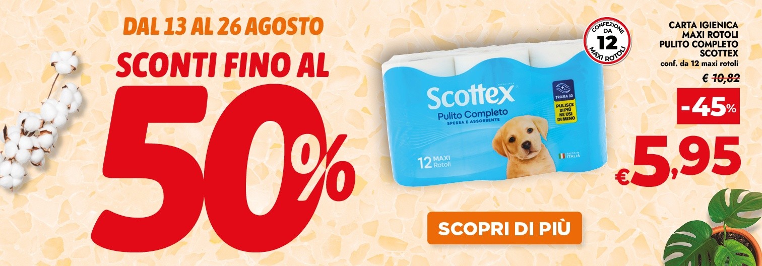 FINO AL 50%