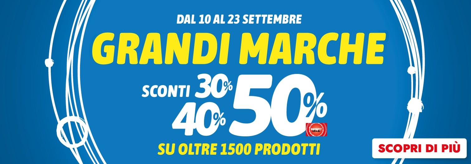 GRANDI MARCHE SCONTI 504030% IN BC
