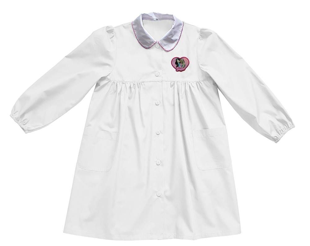 Grembiule Scuola Bambina 9 Anni Bianco - Foto 1