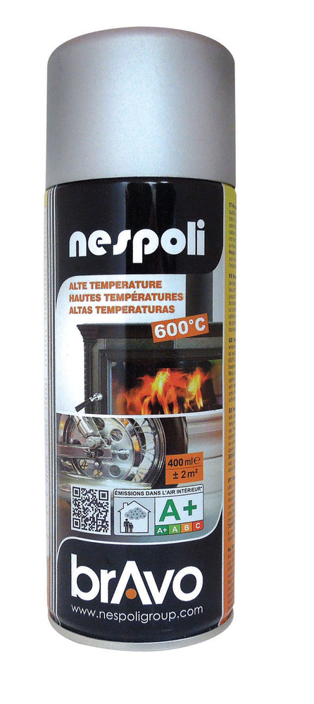 Spray Acrilico Alte Temperature Argento Nespoli Ml.400