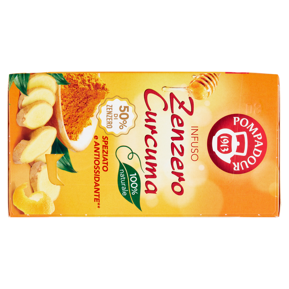 Infuso Zenzero E Curcuma Senza Glutine Bustine 20x1,8g Pompadour - Foto 3