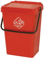 Secchio Rosso Per Raccolta Differenziata Con Coperchio 35l Art Plast