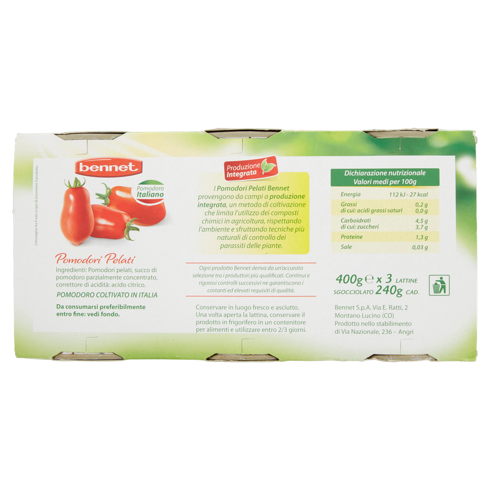Pomodori Pelati 3x400g Bennet - Foto 3