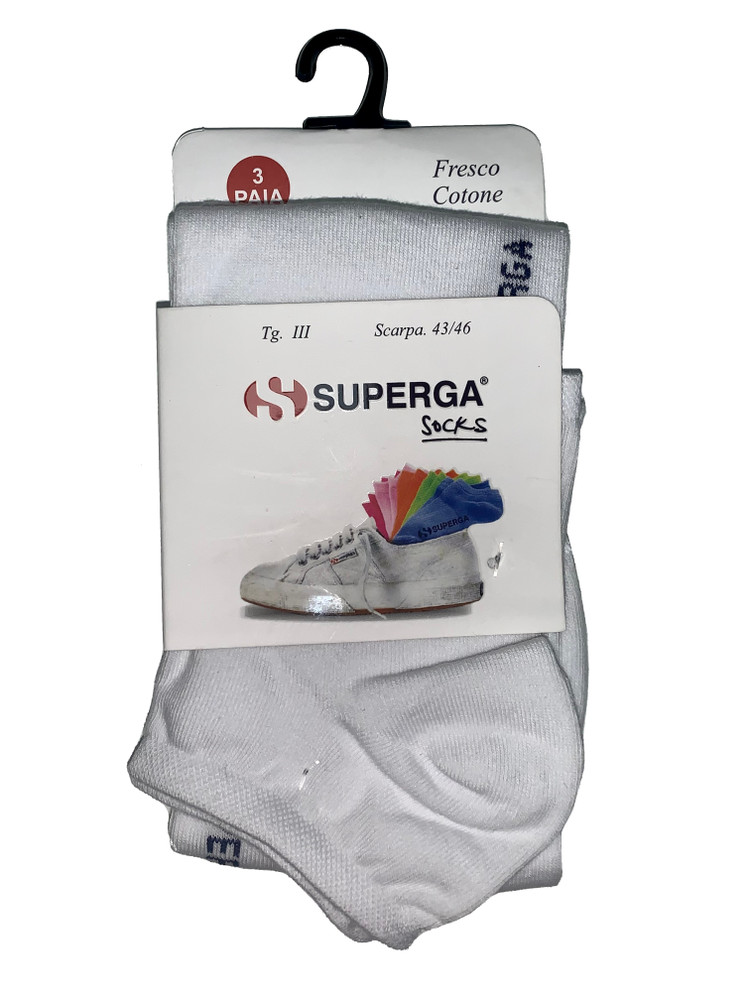 Calze Uomo 43/46 Bianco Conf Da 3 Superga - Foto 1