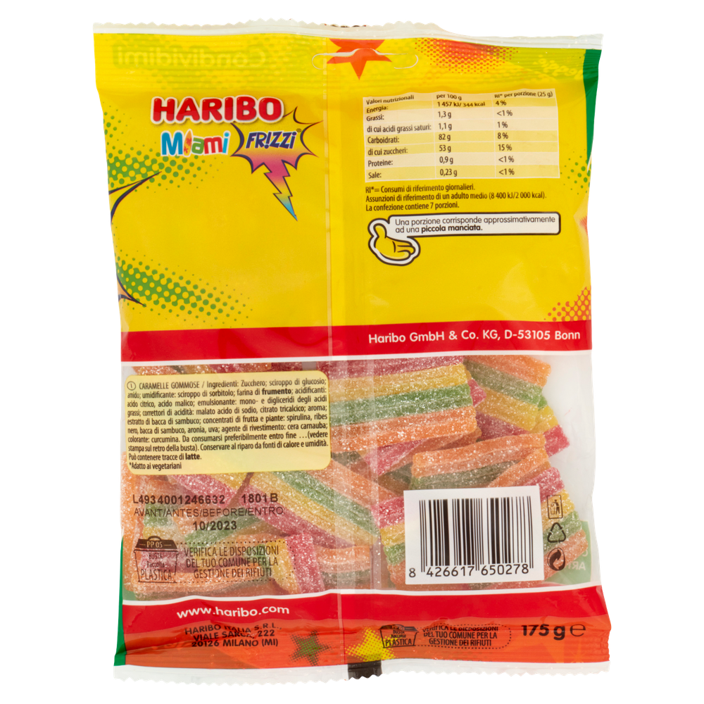 Caramelle Gommose Miami Frizzi Haribo - Foto 3