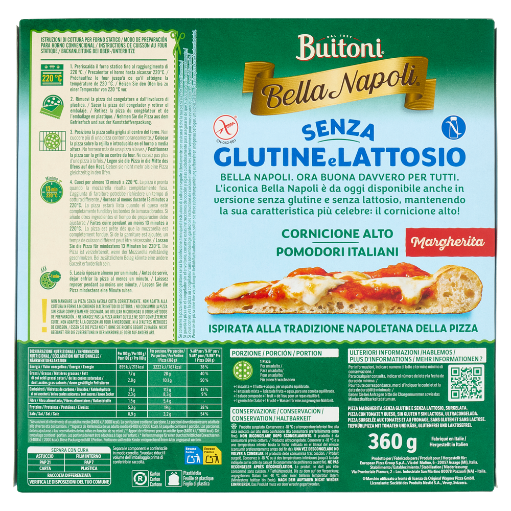 Bella Napoli Margherita Senza Glutine E Senza Lattosio Pizza Surgelata - Foto 3