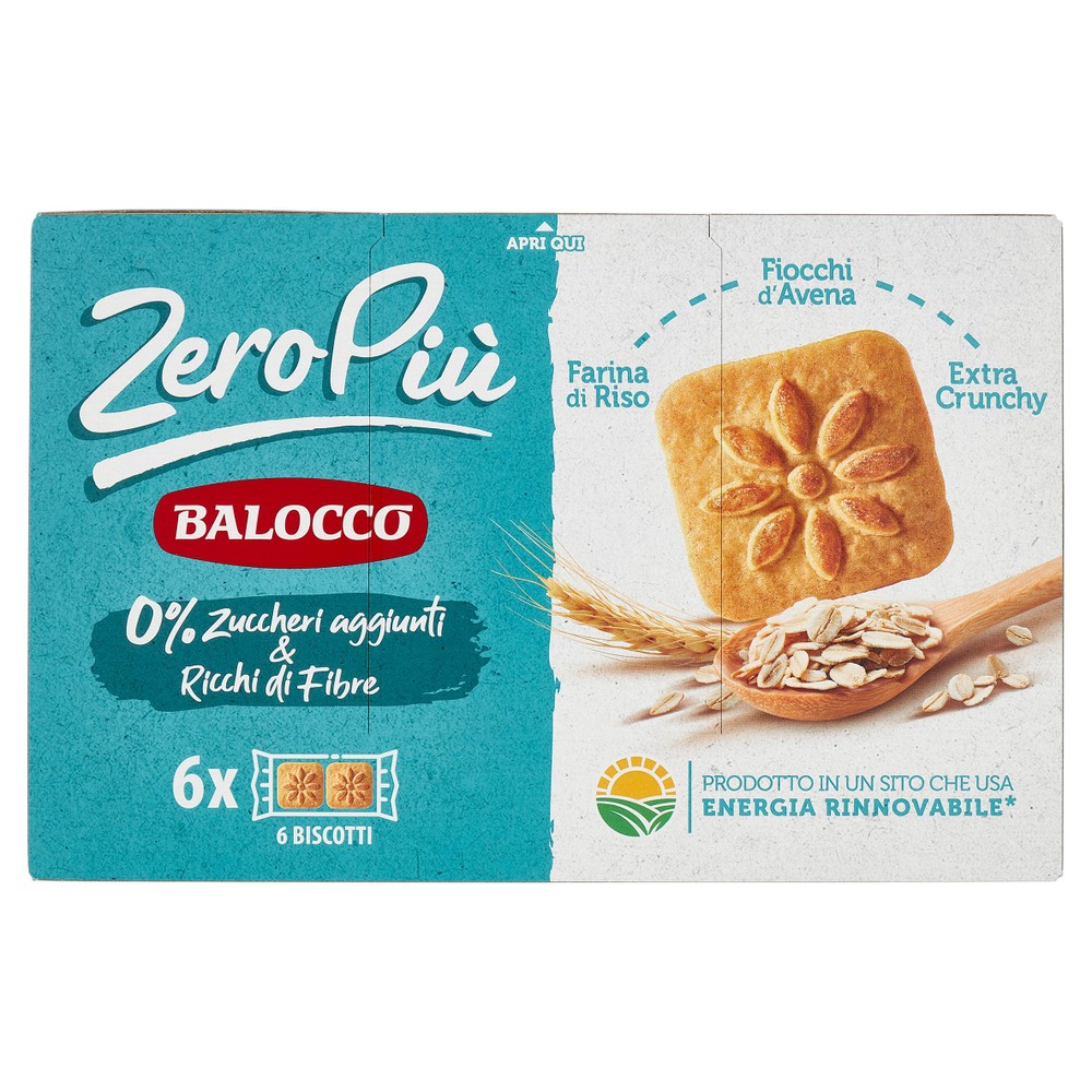 Biscotti Frollini Zeropiù Con Cioccolato Senza Zuccheri 6x35g Balocco - Foto 1