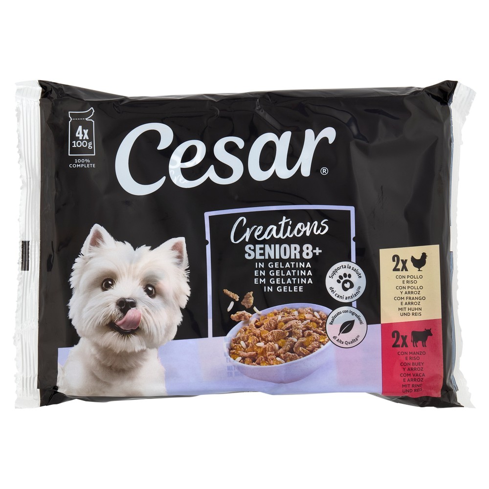 Cibo Umido Per Cani Delizie Del Giorno Senior Conf. Da 4 Cesar - Foto 1