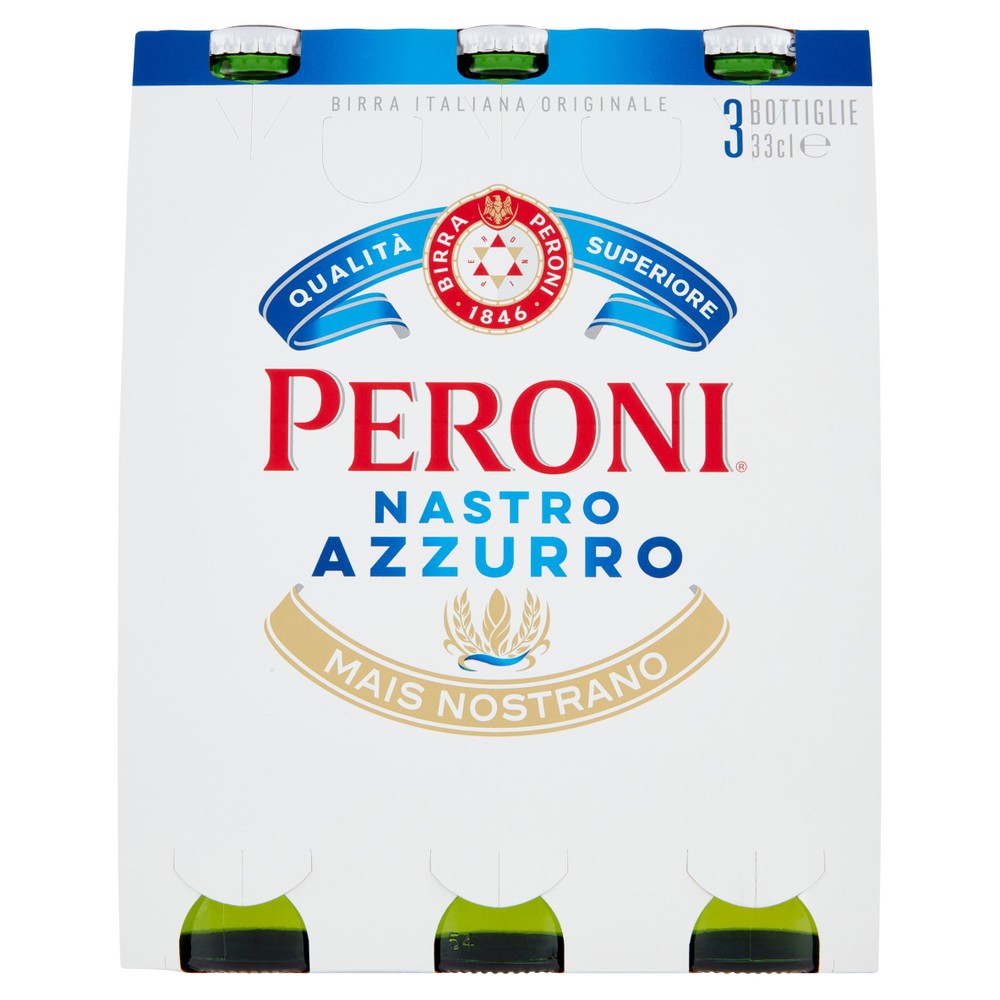 Birra Peroni Nastro Azzurro Mais Nostrano 3x33cl