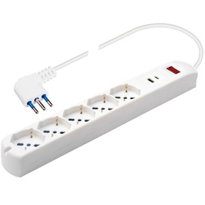 Presa Multipla 5 Prese Pluristandard Spina 10/16a Polypool - Foto 1