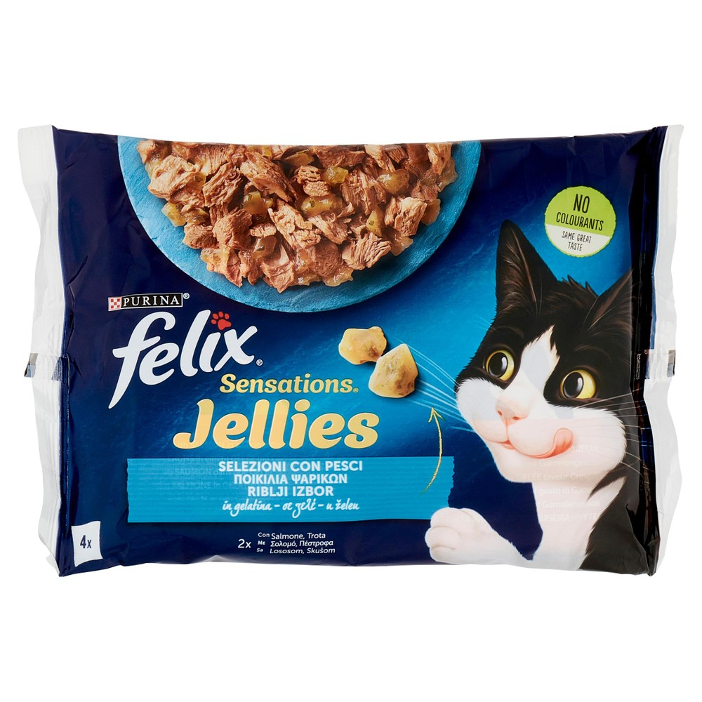 Alimento Umido Gatti Felix Sensations Jellies Selezioni Con Pesci - Foto 1