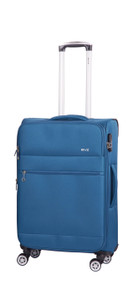 Trolley In Poliestere Blu 66hx40x27, 4 Ruote Doppie Piroettanti - Foto 1