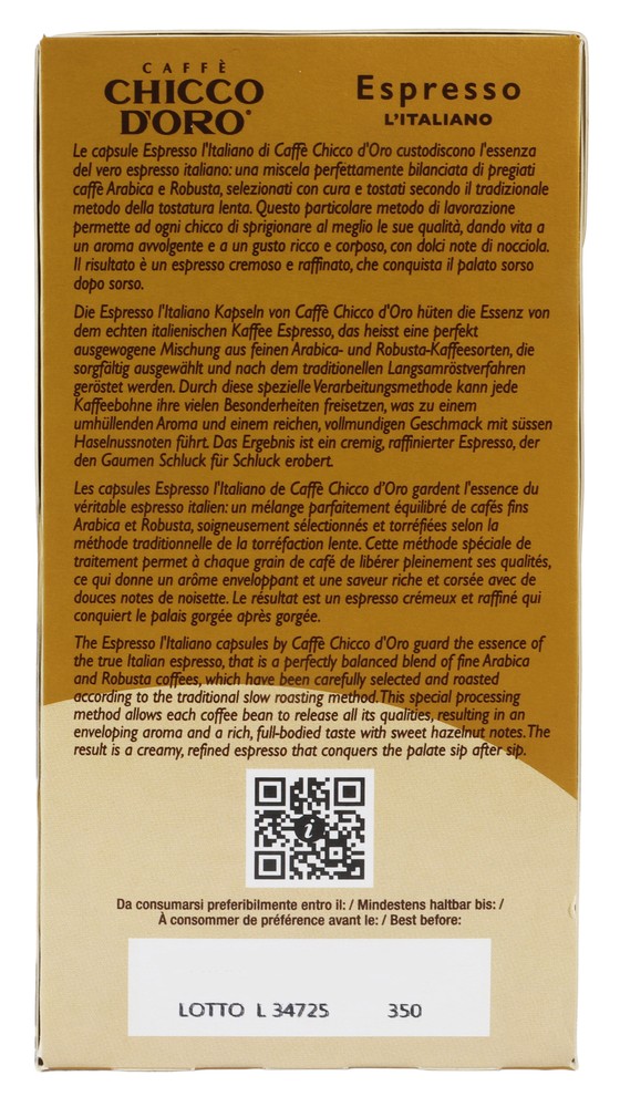 40 Capsule Caffe' Espresso L'italiano Chicco D'oro Nespresso - Foto 2
