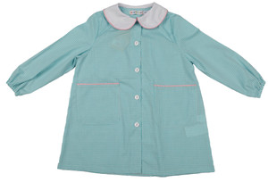 Grembiule Asilo Bambina 4 Anni Vichy Verde - Foto 1