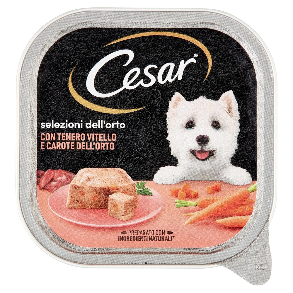 Alimento Umido Per Cani Selezione Orto Vitello Carote Cesar