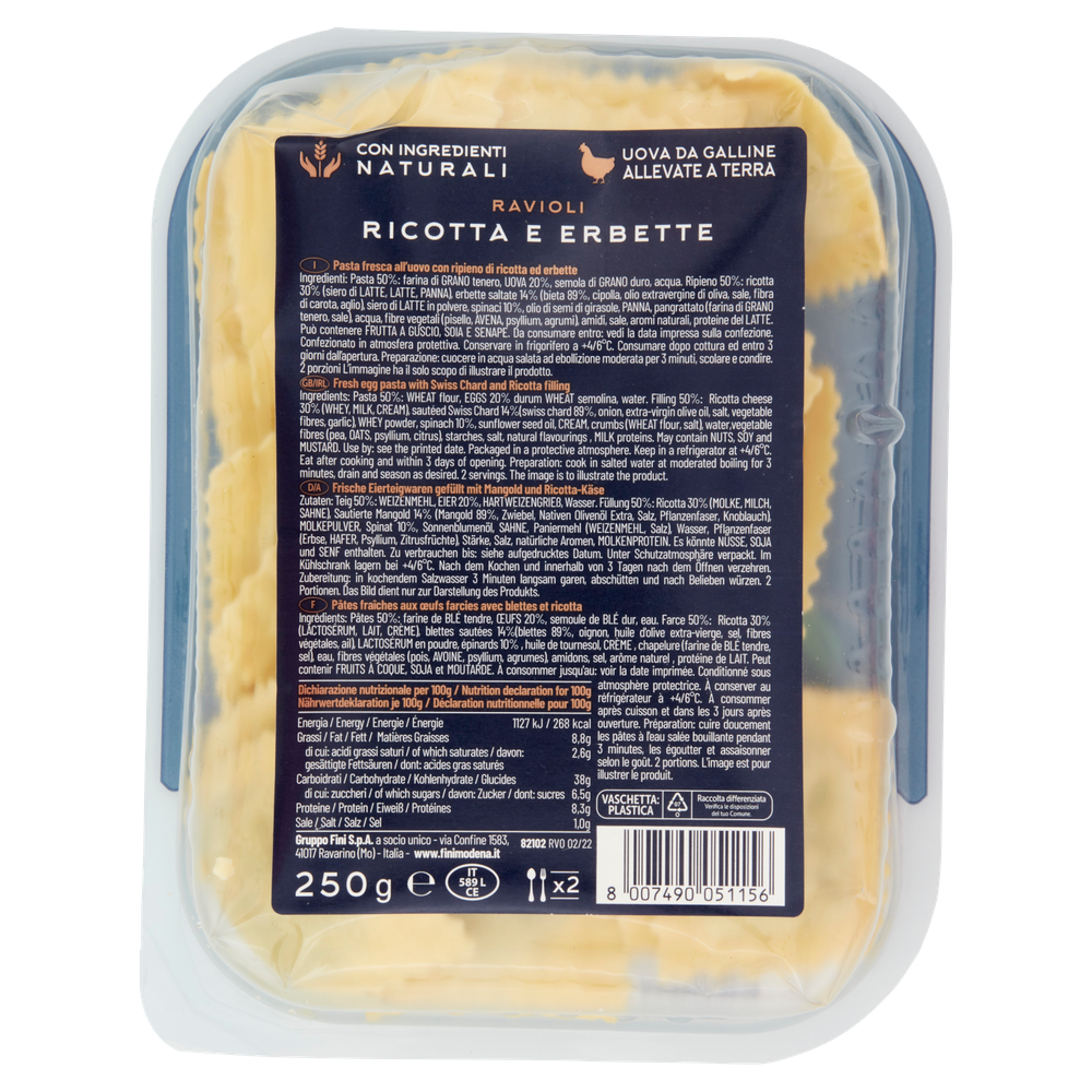 Ravioli Ricotta E Erbette Antica Bottega