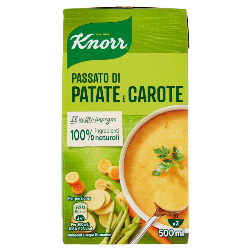 I Passati Patate E Carote Con Delizie Dell'orto Knorr