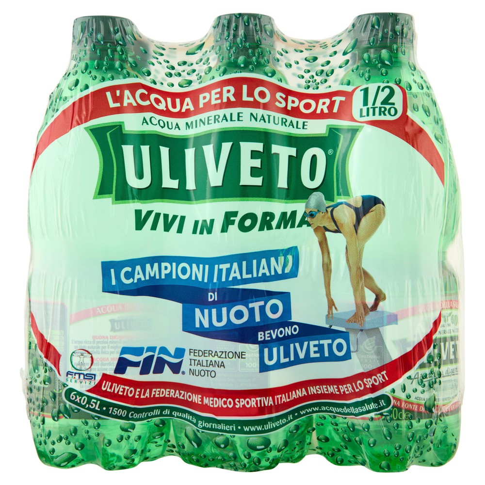 Acqua Effervescente Naturale Uliveto 6 X L 0,5 - Foto 1