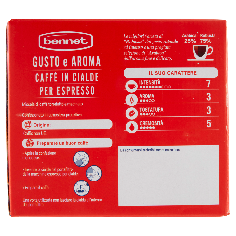 Caffè Gusto E Aroma Caffè In Cialde Per Espresso 50pz Bennet - Foto 3