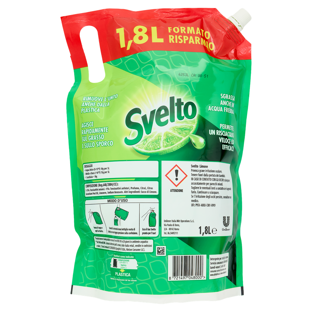 Detersivo Piatti Diluito Pouch Svelto - Foto 3