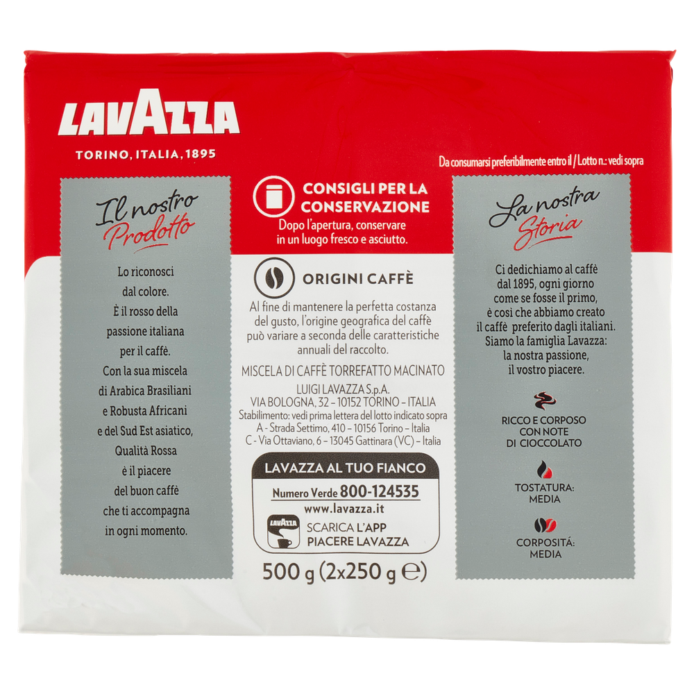Caffè Macinato Classico Qualità Rossa 2x250g Lavazza - Foto 3