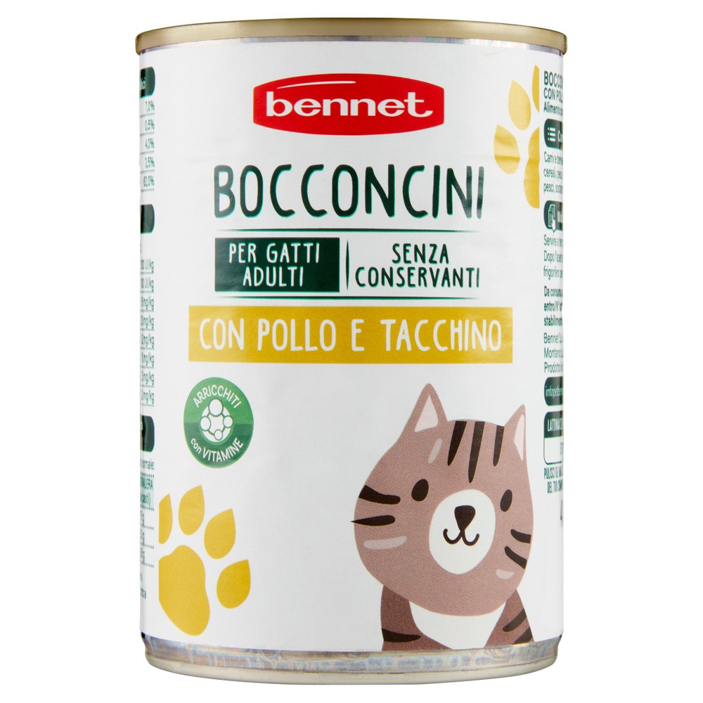Alimento Umido Per Gatti Bocconcini Al Pollo E Tacchino Bennet - Foto 1
