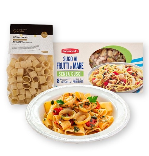 Calamarata 500g Trafilata al Bronzo con Sugo ai Frutti Mare - Foto 1