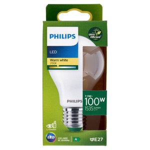 Lampadina Led Vetro Smerigliato Classe A Goccia 100w Luce Calda Philips - Foto 1