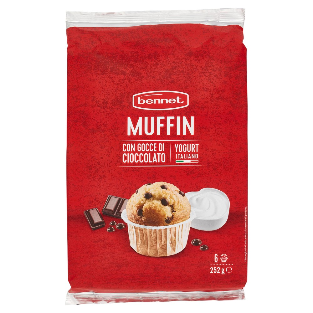 Muffin Con Gocce Di Cioccolato Soffici E Golosi 6x42g Bennet - Foto 1