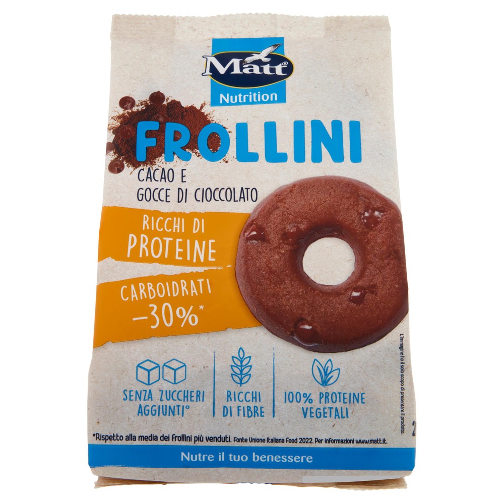 Frollini Cacao E Gocce Di Cioccolato Matt Nutrition - Foto 1