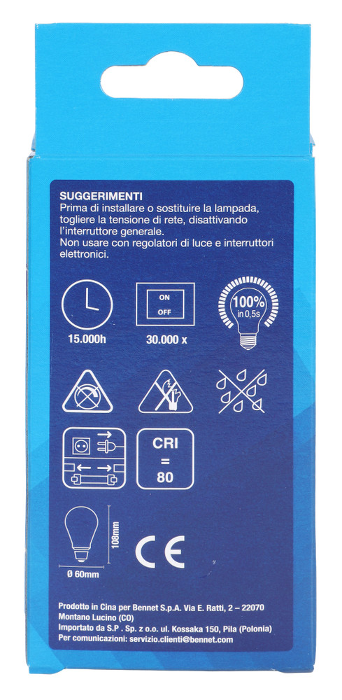 Lampadina A Fil.Led Goccia 60we27 Luce Calda Bennet - Foto 3