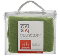 Coprisedia Con Schienale Tinta Unita Verde Conf Da 2 Casa Coprisedia Con Schienale Tinta Unita Verde Conf Da 2 Casa
