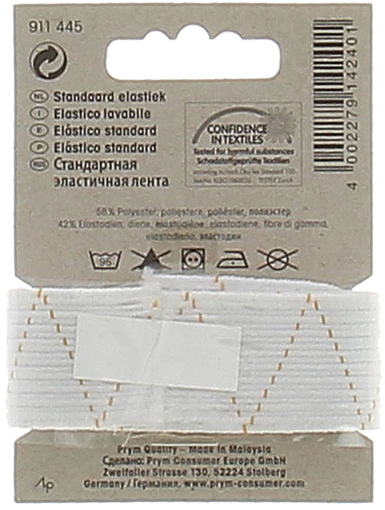 Elastico Lavabile Largo Bianco Mm.25 X Mt.1 Prym - Foto 2