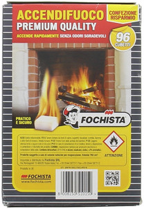 Accendifuoco Rapido Fochista Per Stufe E Camini 96 Cubetti P.Q. - Foto 2
