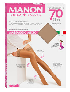 Calze Autoreggenti Donna Tg 2 Caramel 70 Denari Manon - Foto 1