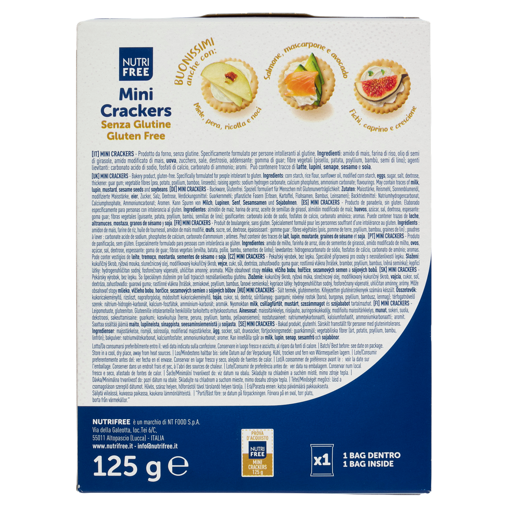 Nutrifree Mini Crackers Senza Glutine 125g - Foto 3