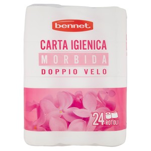 24 Rotoli Carta Igienica Doppio Velo Bennet - Foto 1