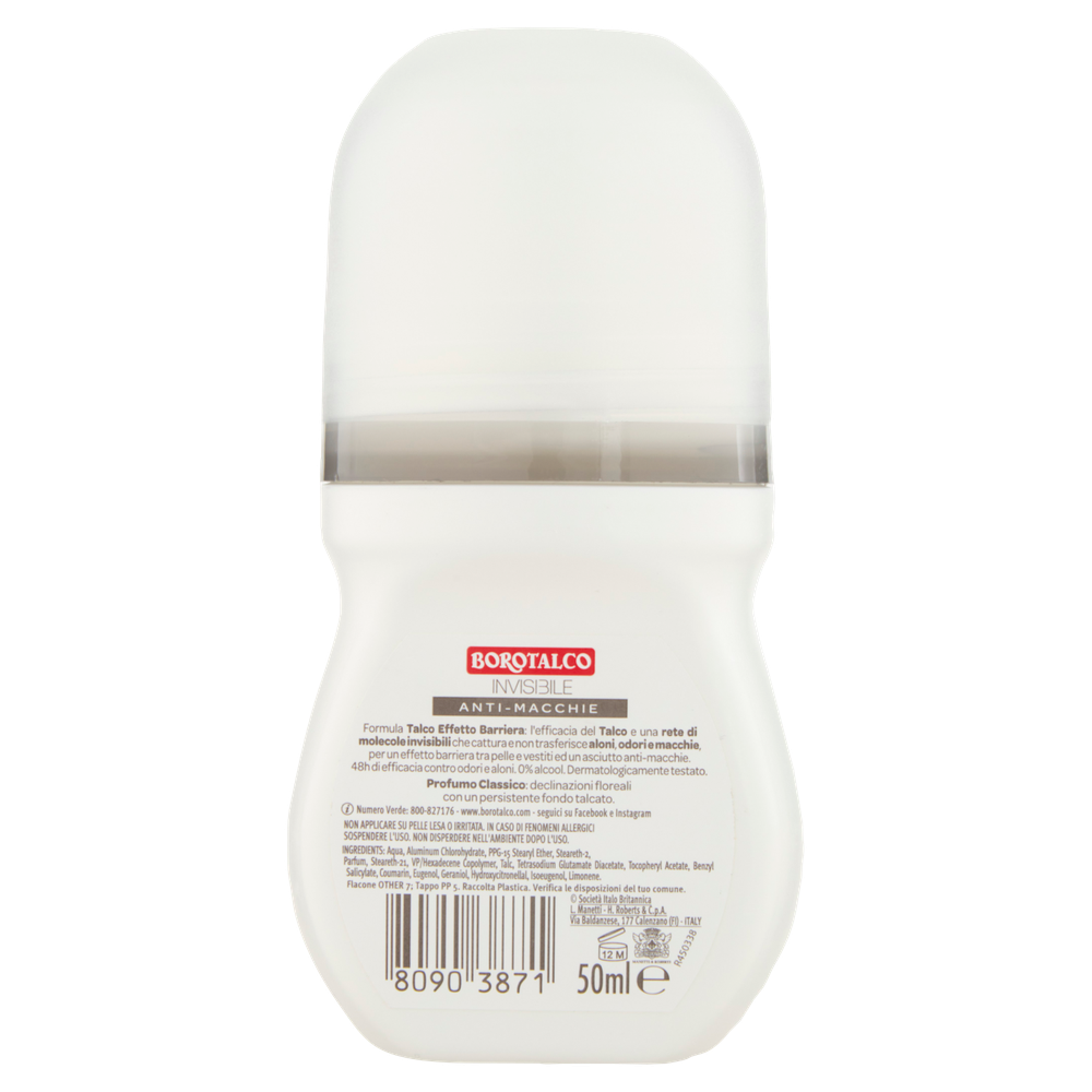 Borotalco Deodorante Roll On Invisibile Grigio - Foto 3