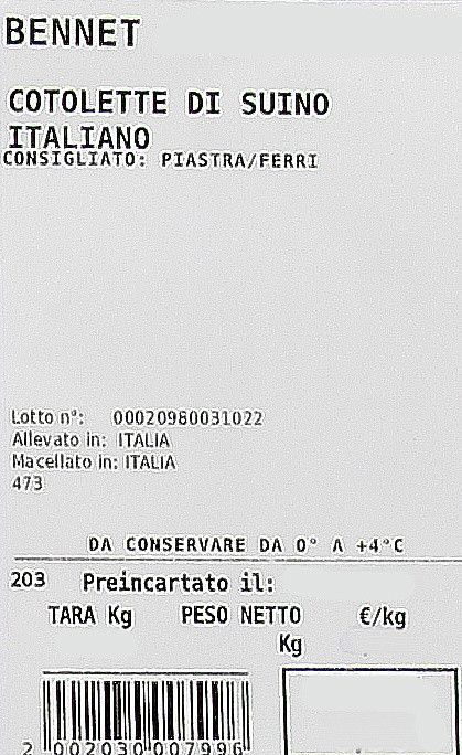 Cotoletta Suino Italiano Filiera Valore  Bennet - Foto 3