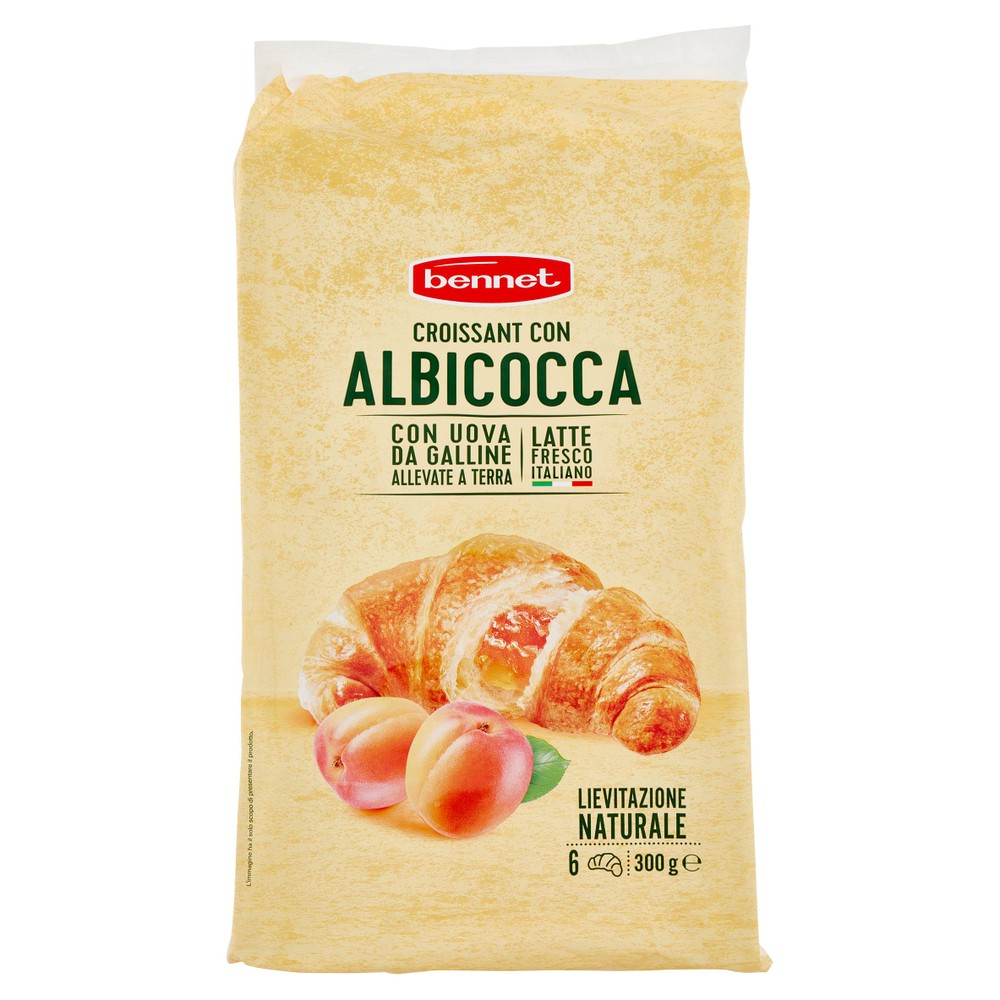 Croissant All'albicocca Lievitazione Naturale 6x50g Bennet - Foto 1