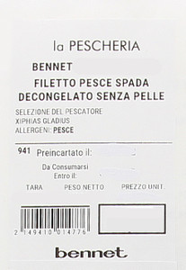 Filetto Pesce Spada Decongelato Marinato Senza Pelle Selezione Del Pes