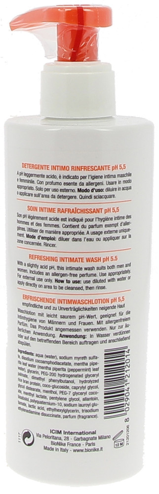 Detergente Intimo Rinfrescante Ph 5,5 Triderm Bionike