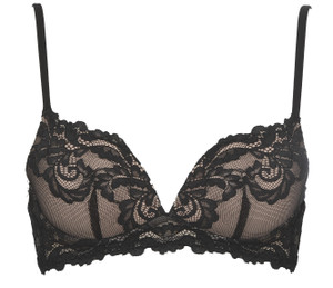 Reggiseno Push Up In Pizzo Senza Ferretto 3 Nero Infiore - Foto 1