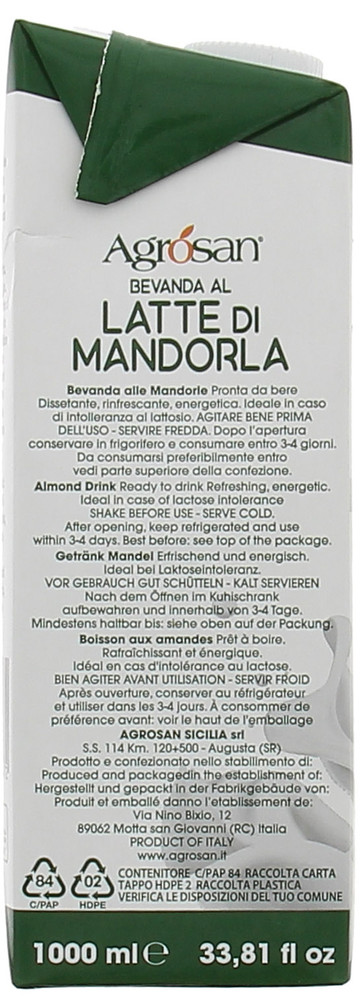 Bevanda Al Latte Di Mandorla Agrosan - Foto 3