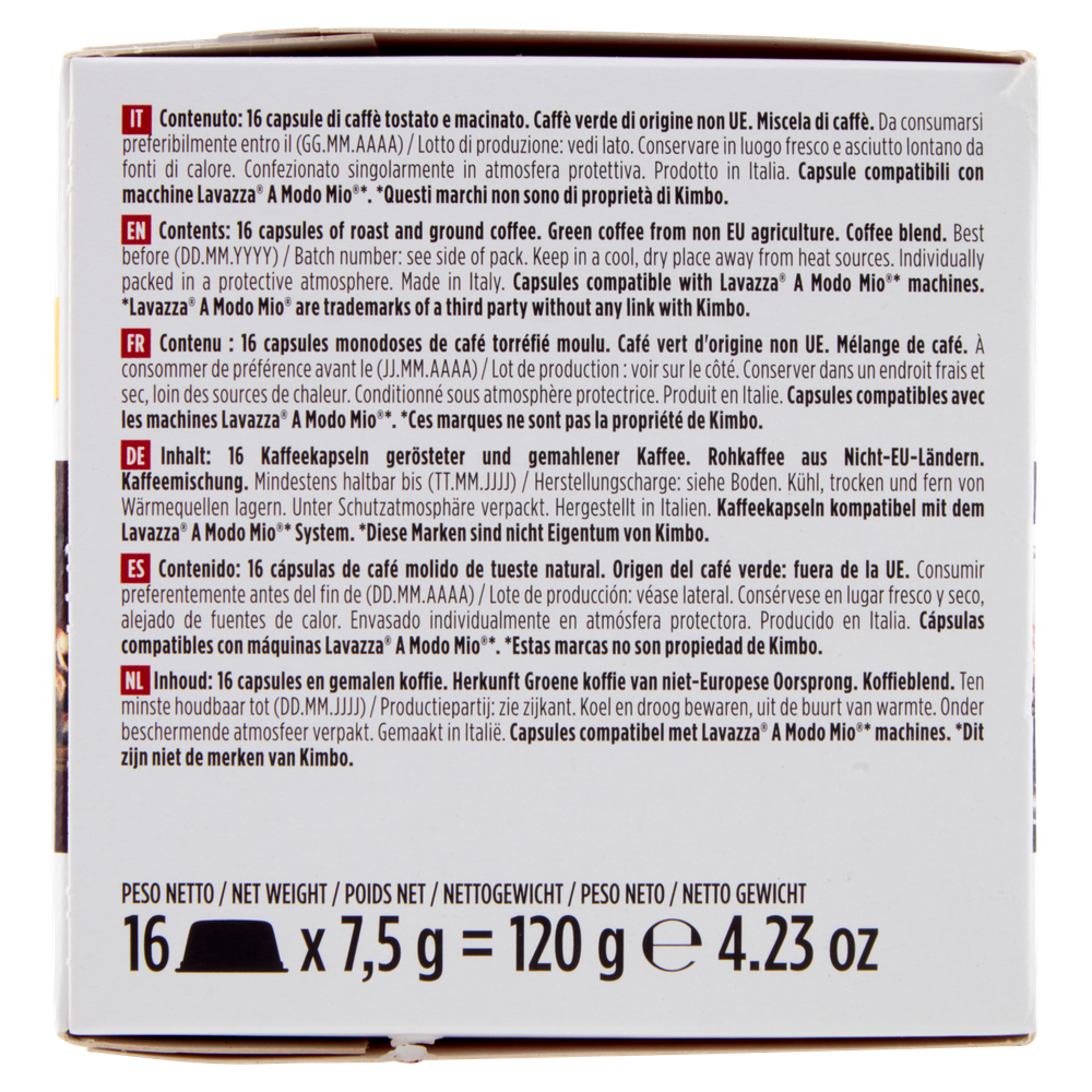 Caffè Espresso Macinato Fresco Capsule Per Lavazza 16pz Kimbo - Foto 2