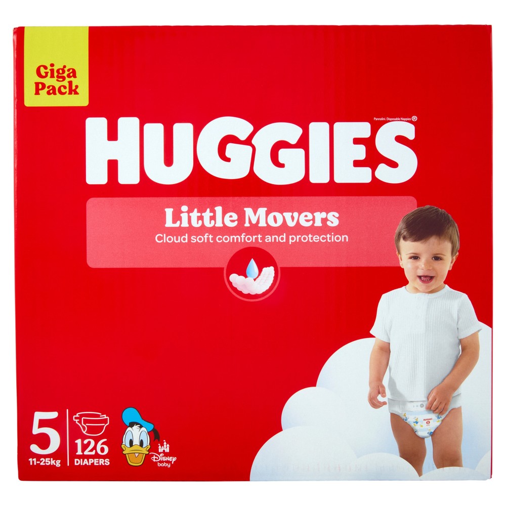 126 Pannolini Aperti Little Movers Gigapack Tg.5 Huggies - Foto 1