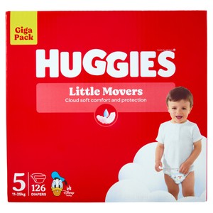 126 Pannolini Aperti Little Movers Gigapack Tg.5 Huggies - Foto 1