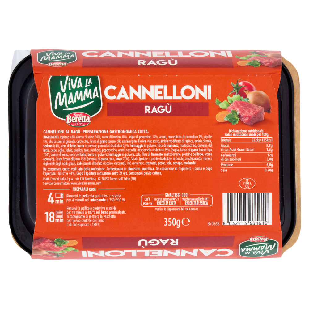 Cannelloni Al Ragu' Viva La Mamma